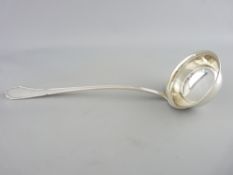GERMAN HALLMARKED SILVER SOUP LADLE, circa 1920, 159grms, 31cms L