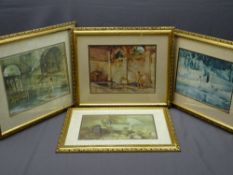 SIR WILLIAM RUSSELL FLINT a set of four prints in good gilt frames