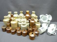 EARTHENWARE INK & OTHER STONEWARE TYPE BOTTLES