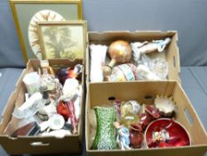 MIXED PORCELAIN, glassware ETC, a parcel