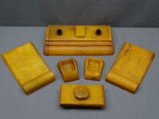 ART DECO FORMALDEHYDE SIX PIECE DESK SET