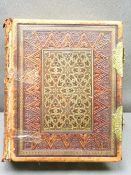 OLD LEATHER BOUND BIBLE with brass clasps by 'Blackie and Son Ltd' with illustrative engravings