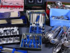 EP & OTHER CUTLERY & TABLEWARE, a good mix of boxed and loose quantity