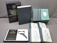 FOLIO SOCIETY - two sleeves containing eight volumes of William Shakespeare's plays and a compact