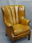 LEATHER ARMCHAIR WITH HIGH BACK similar in style to Lot 87