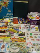 STANLEY GIBBONS SWIFTSURE STAMP ALBUM with Welsh stock worldwide contents, other albums, loose and a