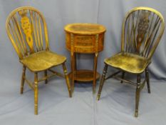 EMPIRE STYLE SIDE TABLE with three small drawers and lower shelf section, 70cms H, 42cms W, 31cms