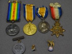 WWI GROUP OF THREE WAR MEDALS awarded to 1744 CPL A Latham, R.War.R. a Territorial Force