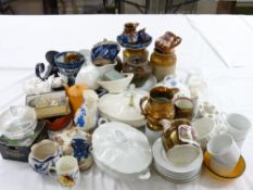 MIXED PORCELAIN & POTTERY, a large parcel