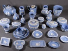WEDGWOOD JASPERWARE, 25 plus piece collection including a lidded teapot, powder bowls and covers,