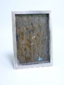 SILVER EASEL PICTURE FRAME, engine turned, Birmingham 1927, 12 x 8cms (4.75 x 3in)