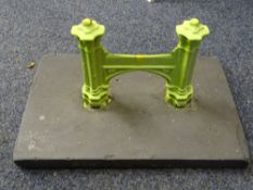 IRON BOOT SCRAPE ON SLATE BASE