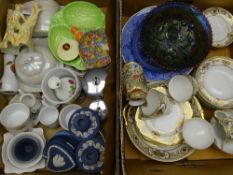 COLLECTOR'S POTTERY & PORCELAIN with a purple carnival glass bowl including Spode, Blue Room and