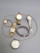 CONTINENTAL SILVER KEY-WIND POCKET WATCH with a selection of lady's and gent's wrist watches (