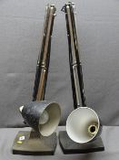TERRY'S ANGLEPOISE LAMPS - a pair of vintage on heavy square bases