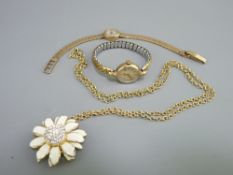 9CT GOLD CASED ROLEX TUDOR ROYAL LADY'S WRIST WATCH and one other, the Rolex on a Monvil gold plated