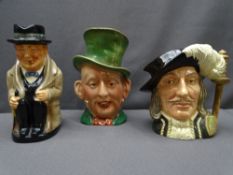 ROYAL DOULTON CHARACTER JUGS, 'Winston Churchill' and 'Athos' (one of the Three Musketeers) and