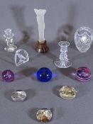 MIXED VINTAGE & COLLECTABLE GLASSWARE including a frosted glass semi-nude female figurine, 26cms