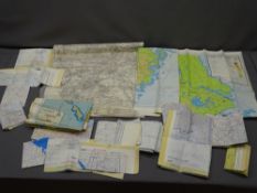 MILITARY INTEREST FABRIC & OTHER MAPS, twenty-two evade, escape, operational and navigation, OS