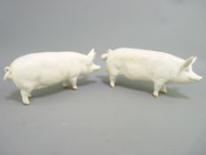 BESWICK PIG & SOW, matt finish, stamped 'Beswick England only'