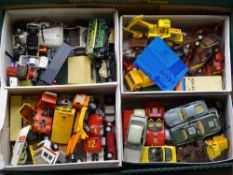 DIECAST MODEL VEHICLES - approximately 40, makers' names include Matchbox, Corgi, Jaguar, Ferrari,