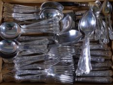 KINGS PATTERN EPNS CUTLERY, 70 plus pieces, near matching table cutlery