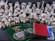 GOSS CRESTED CHINAWARE, 80 plus pieces bearing colourful crests including an 1887 Jubilee of our