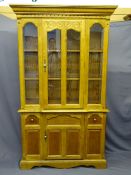 DISPLAY CUPBOARD - modern lightwood with single glazed door