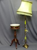 EMPIRE STYLE DRUM SHAPED OCCASIONAL TABLE and an onyx standard lamp E/T