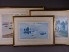 WARREN WILLIAMS ARCA three framed limited edition prints - Conwy Castle and Harbour (87/850), 38.5 x
