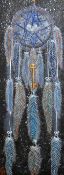 SARAH BRYANT acrylic on canvas - dream catcher, entitled 'Keeper of Dreams', signed and dated