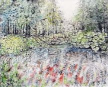 MARCIA GIBSON-WATT etching (1/50) - entitled 'Astilbe at Gayton', signed, 20 x 24cms