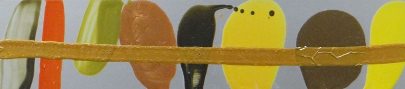 JULIA BROOKER acrylic on aluminium - entitled 'Walk in the Woods', 7 x 30cms