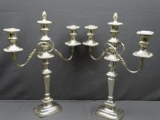 OLD SHEFFIELD PLATE CANDELABRA, a pair, circa 1820