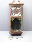 REPRODUCTION MAHOGANY PENDULUM WALL CLOCK