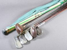 VINTAGE GOLF CLUBS & FISHING ROD