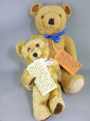 TWO VINTAGE TEDDY BEARS including a 1989 Lakeland Bears 18in brown cotton plush, designed by Wendy