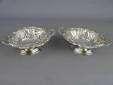 VICTORIAN SILVER BON BON DISHES, a pair, Birmingham and Sheffield 1893, maker James and William
