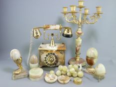 ONYX - telephone, candelabra, ornamental eggs ETC