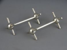 EDWARDIAN SILVER KNIFE RESTS, a pair, Sheffield 1907, maker Joseph Rodgers and Sons, 126grms