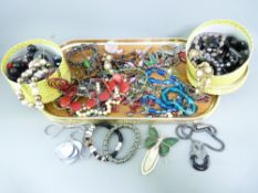 COSTUME JEWELLERY - a quantity including Venetian glass type beads