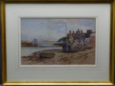 J HUGHES CLAYTON - 'Conwy Castle', signed, 30.5 x 49.5cms