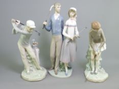 LLADRO - three golfing scenes