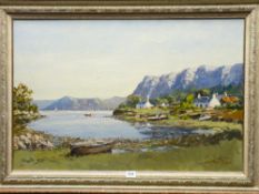 JOSIAH STURGEON RI (b. 1919) oil on canvas - Loch Caron, signed in full, 49 x 75cms