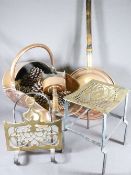 COPPER & BRASSWARE - fireside items ETC