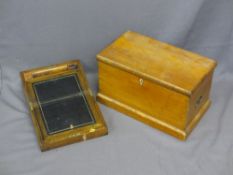 VINTAGE WRITING SLOPE and pine work box