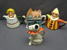 WOOD POTTERIES PUNCH & JUDY NOVELTY TEAPOTS ETC