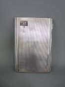 SILVER CIGARETTE CASE, Birmingham 1936, 6.2 troy ozs, 13cms L