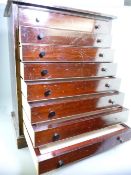 COLLECTOR'S CABINET - 8 drawer, 56cms H, 46cms W, 27.5cms D