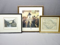 SYDNEY CURNOW VOSPER print - The Iconic Welsh Lady, 29 x 27cms, an engraving - 'The Vale of